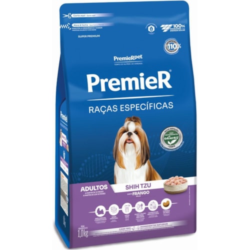 Ração Premier Raças Específicas Cães Adultos Shih Tzu Sabor Frango 1kg - imagem adicional