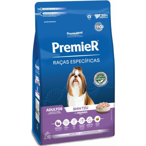 Ração Premier Raças Específicas Cães Adultos Shih Tzu Sabor Frango 2,5kg - imagem adicional