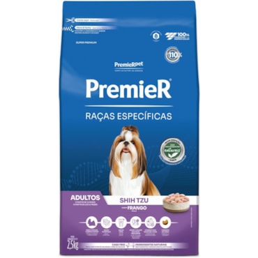Ração Premier Raças Específicas Cães Adultos Shih Tzu Sabor Frango 2,5kg