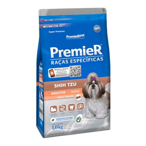 Ração Premier Raças Específicas Cães Adultos Shih Tzu Salmão 1,0 kg
