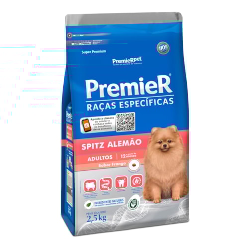 Ração Premier Raças Específicas Cães Adultos Spitz Alemão 2,5 kg