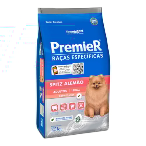 Ração Premier Raças Específicas Cães Adultos Spitz Alemão 7,5 kg