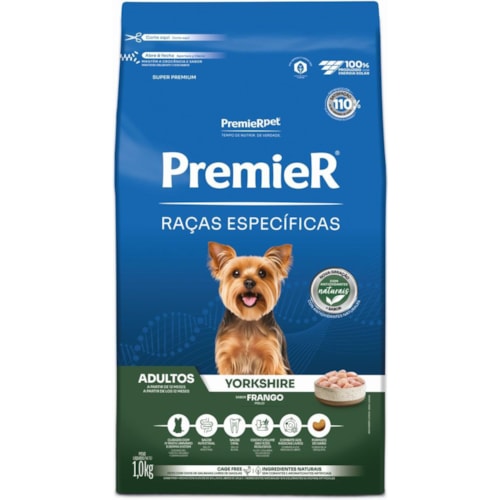Ração Premier Raças Específicas Cães Adultos Yorkshire Sabor Frango 1kg - imagem adicional