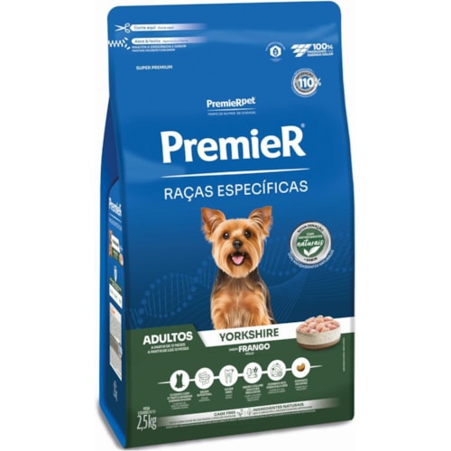 Ração Premier Raças Específicas Cães Adultos Yorkshire Sabor Frango 2,5kg - imagem adicional