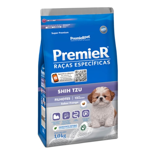 Ração Premier Raças Específicas Cães Filhotes Shih Tzu Frango 1,0 kg
