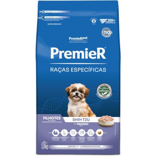 Ração Premier Raças Específicas Cães Filhotes Shih Tzu Sabor Frango 1kg