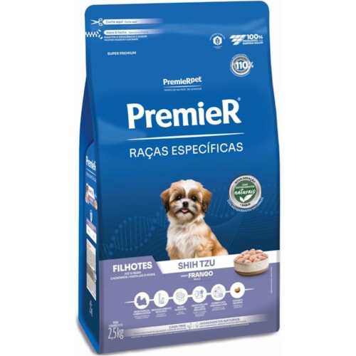 Ração Premier Raças Específicas Cães Filhotes Shih Tzu Sabor Frango 2,5kg - imagem adicional