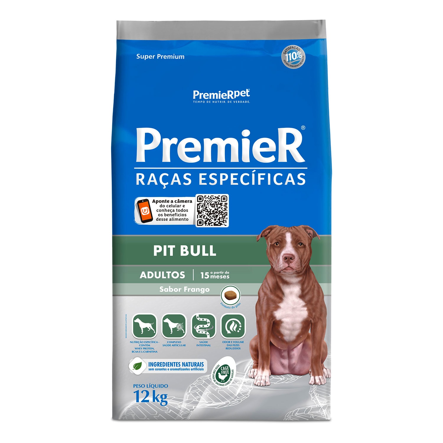 Ração Premier Raças Específicas Pitbull para Cães Adultos Sabor