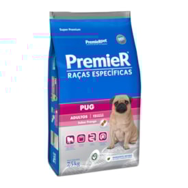 Ração PremieR Raças Específicas Pug Adultos Porte Pequeno Frango 7,5 kg