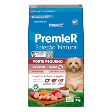 Ração Premier Seleção Natural Cães Adultos de Raças Pequenas Frango com Batata Doce 1,0 kg - imagem adicional