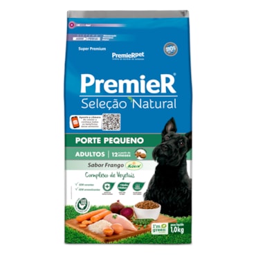 Ração Premier Seleção Natural Cães Adultos Raças Pequenas Frango 1,0 kg - imagem adicional