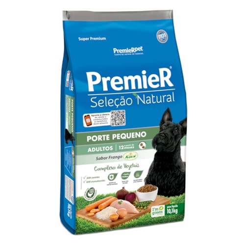 Ração Premier Seleção Natural Cães Adultos Raças Pequenas Frango 10,1 kg