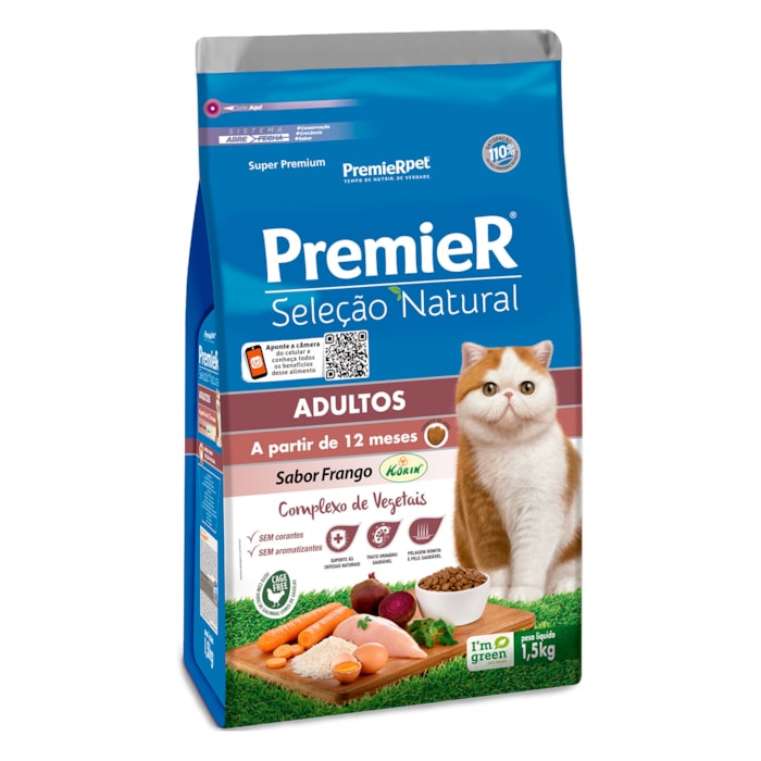 Ração Fãmil Premium Gatos Adultos e Filhotes Sabor Carne e Frango - Nutri  Patas