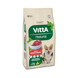 Ração Premier Vitta Natural Cães Adultos Raças Pequenas Carne e Arroz 15 kg