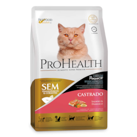 Ração Pro Health para Gatos Adultos Castrado Sabor Salmão e Damasco 1KG