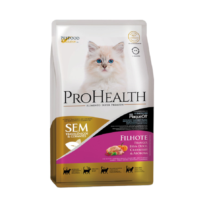 Ração Pro Health para Gatos Filhotes Sabor Frango, Erva-Doce, Cranberry e Abóbora 1KG