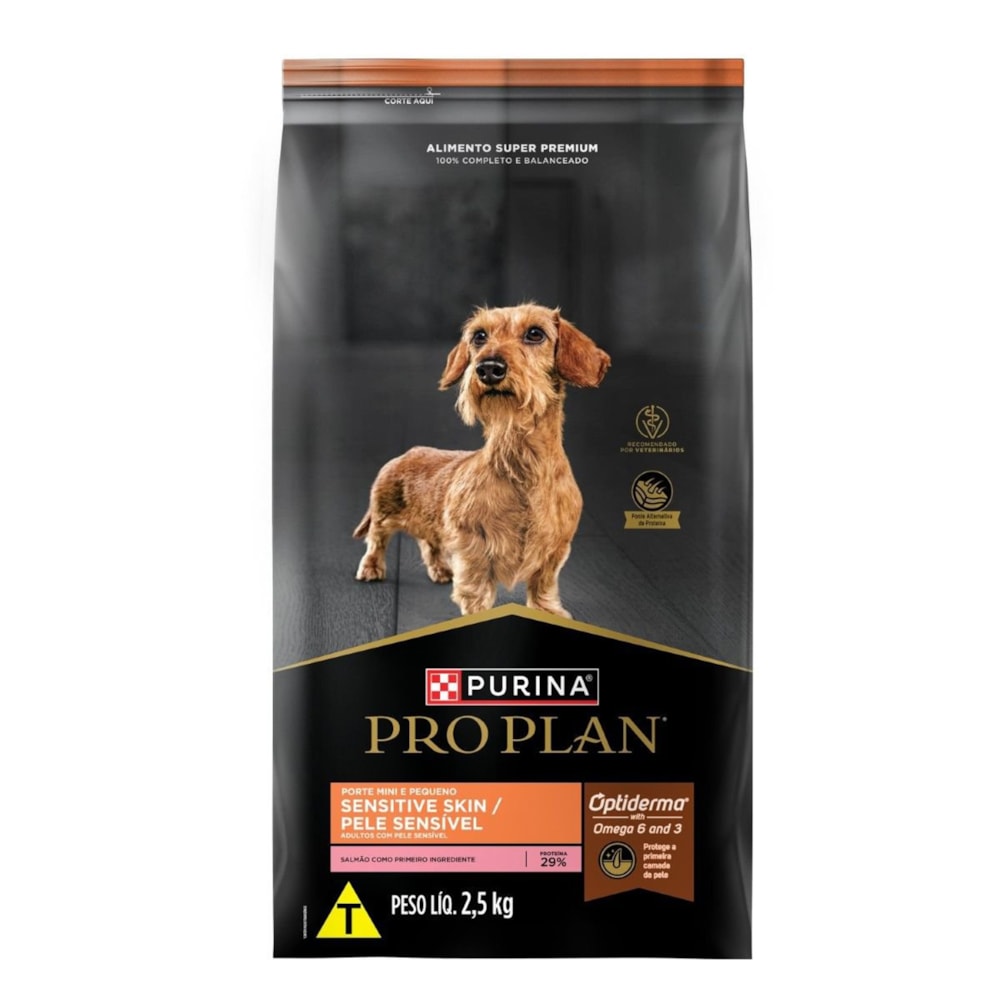 Ração Proplan Sensitive Skin para Cães de Porte Mini e Pequeno 2,5KG
