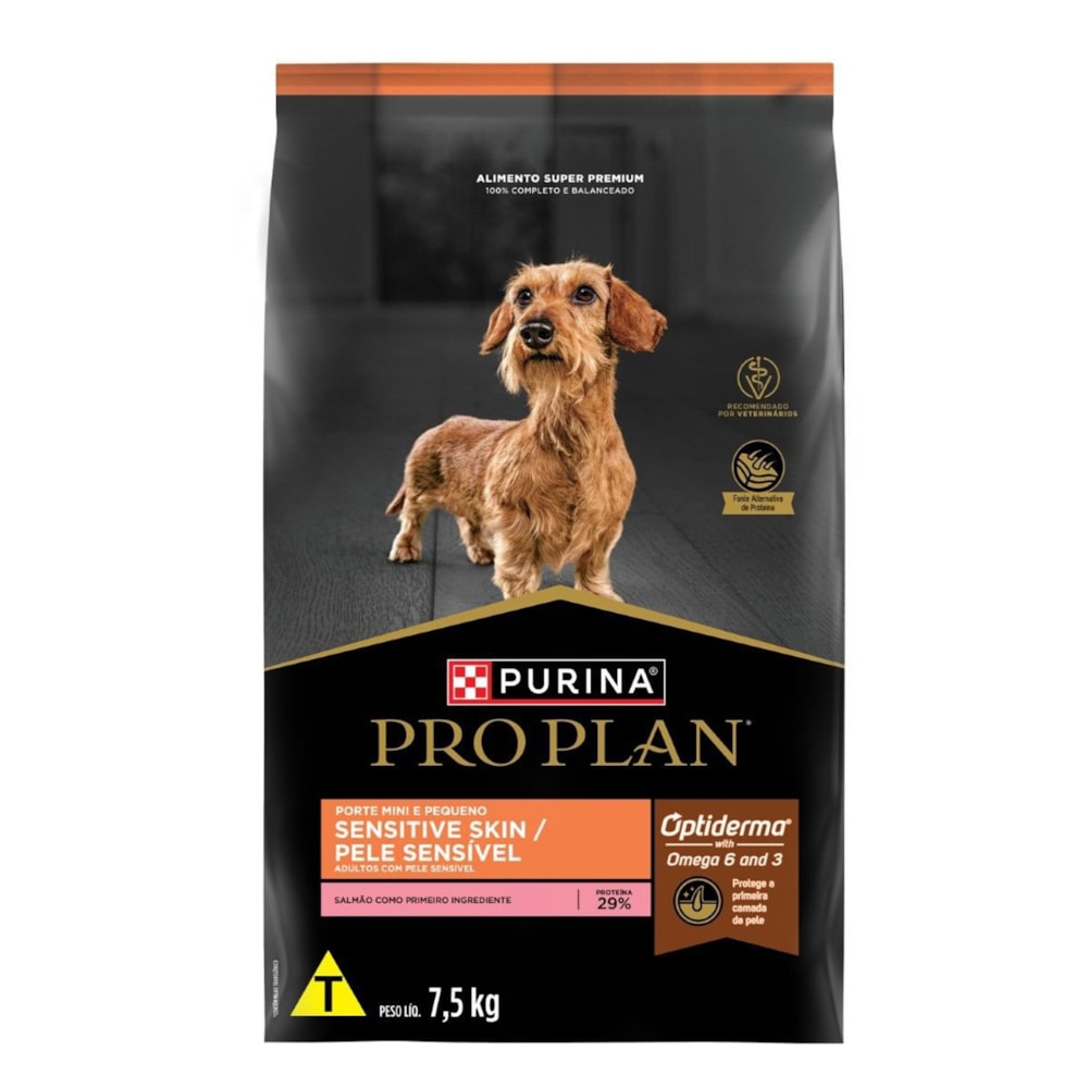 Ração Proplan Sensitive Skin para Cães de Porte Mini e Pequeno 7,5KG