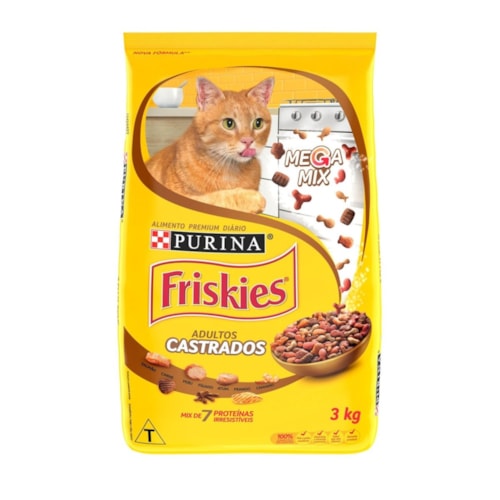 Ração Purina Friskies para Gatos Adultos Castrados Megamix