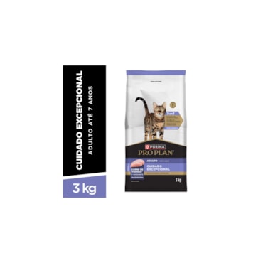 Ração Purina PRO PLAN Cuidado Excepcional para gatos adultos sabor frango 3 kg