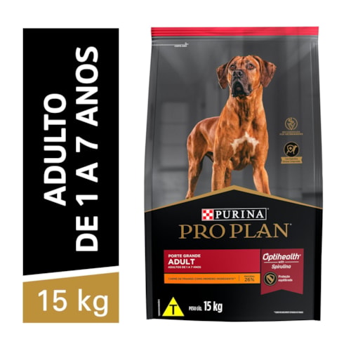 Ração Purina Pro Plan para Cães Adultos de 1 a 7 anos de Raças Grandes 15kg