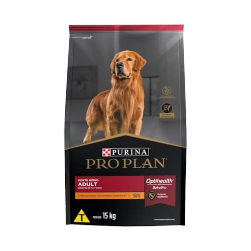 Ração Purina Pro Plan para Cães Adultos de 1 a 7 anos de Raças Médias 15kg