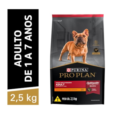 Ração Purina Pro Plan para Cães Adultos Minis e Pequenos Frango 2,5kg