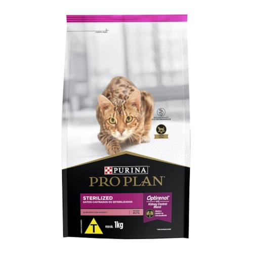 Ração Purina Pro Plan Sterilized para Gatos Castrados Sabor Salmão 1kg