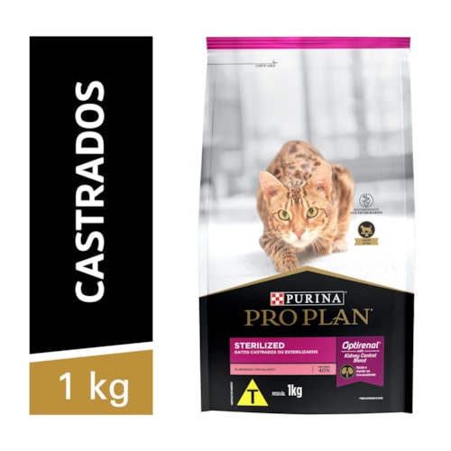 Ração Purina Pro Plan Sterilized para Gatos Castrados Sabor Salmão 1kg