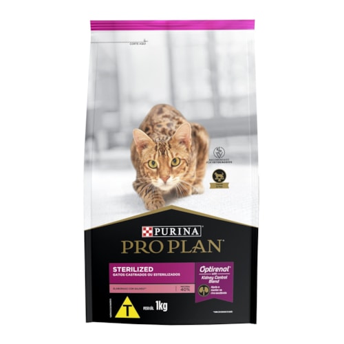 Ração Purina Pro Plan Sterilized para Gatos Castrados Sabor Salmão 1kg - imagem adicional