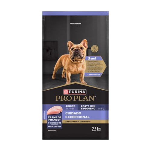 Ração PURINA® PRO PLAN® Cuidado Excepcional para Cães Adultos Minis e Pequenos Frango 2,5 kg - imagem adicional
