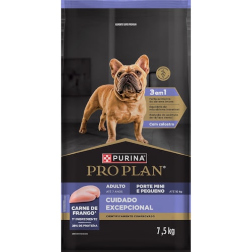 Ração PURINA® PRO PLAN® Cuidado Excepcional para Cães Adultos Minis e Pequenos Frango 7,5 kg - imagem adicional
