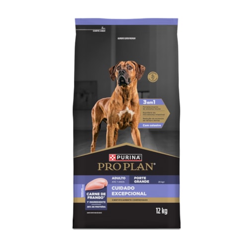 Ração PURINA® PRO PLAN® Cuidado Excepcional para Cães Adultos Porte Grande Frango 12 kg - imagem adicional