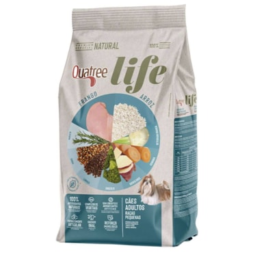 Ração Quatree Life Cães Adultos Raças Pequenas Frango e Arroz 10,1 kg
