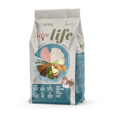 Ração Quatree Life Cães Adultos Raças Pequenas Frango e Arroz 15 kg