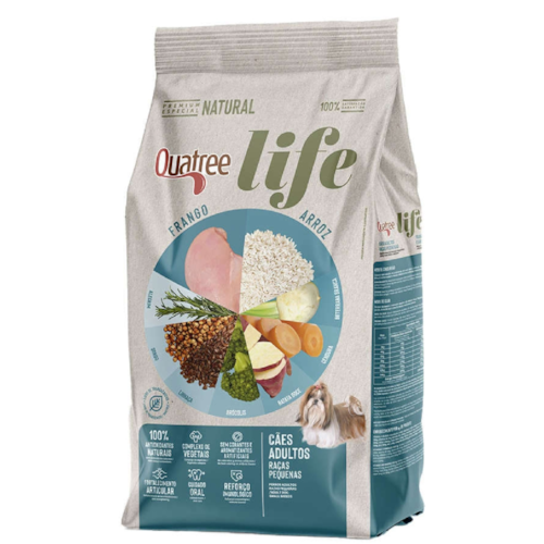Ração Quatree Life Cães Adultos Raças Pequenas Frango e Arroz 15 kg