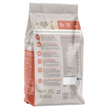 Ração Quatree Life Gatos Adultos Castrados Salmão e Arroz 3,0 kg - imagem adicional