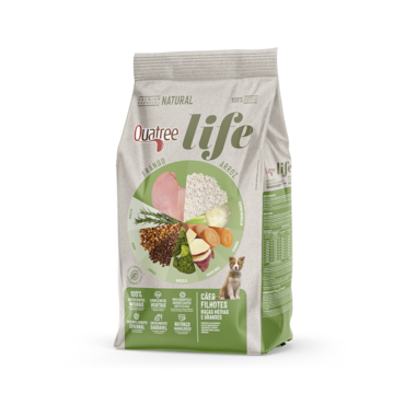 Ração Quatree Life para Cães Filhotes Porte Médio e Grande Sabor Frango e Arroz 3kg