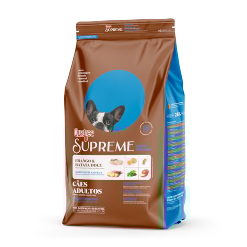 Ração Quatree Supreme Cães Adultos Raças Pequenas Frango e Batata Doce 1,0 kg