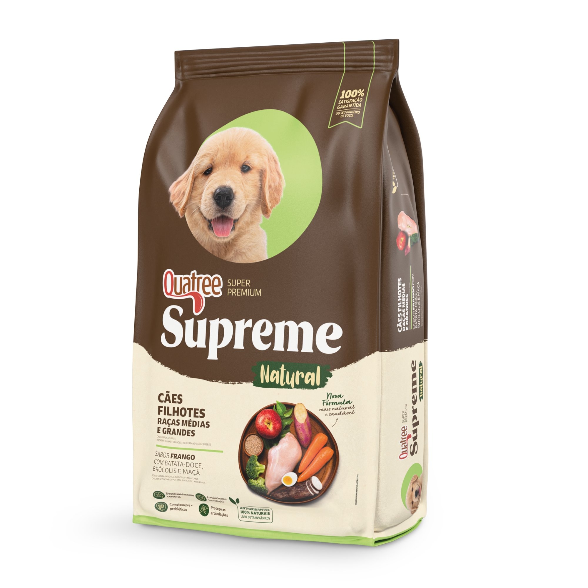 Ração Quatree Supreme Cães Adultos Raças Médias e Grandes Frango