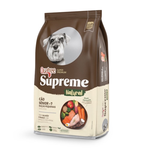 Ração Quatree Supreme Cães Sênior 7+ Raças Pequenas Salmão e Frango 1,0 kg