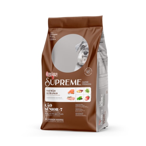 Ração Quatree Supreme Cães Sênior 7+ Raças Pequenas Salmão e Frango 3 kg