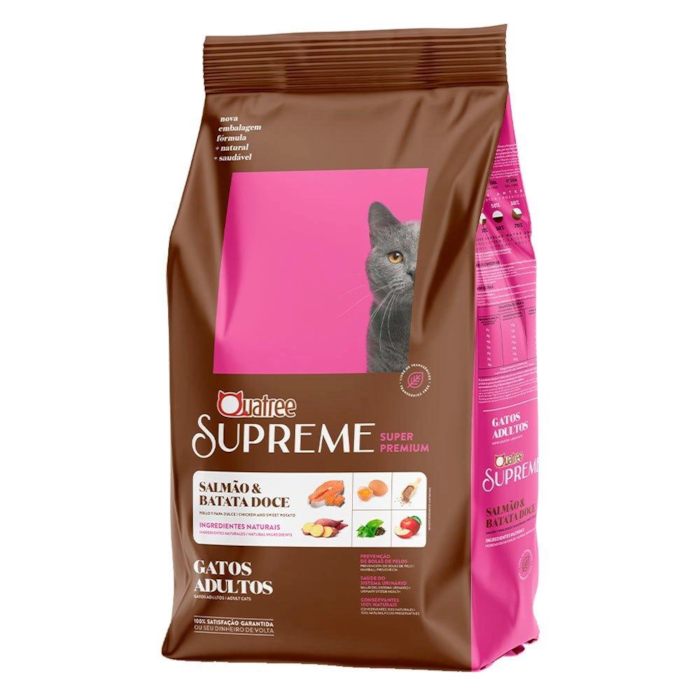 Ração Quatree Supreme Gatos Adultos Salmão e Batata Doce 10,1 kg