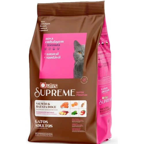 Ração Quatree Supreme Gatos Adultos Salmão e Batata Doce 2,5 kg