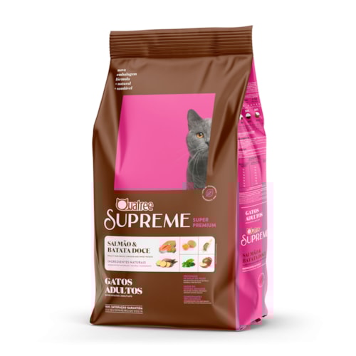 Ração Quatree Supreme Gatos Adultos Salmão e Batata Doce 3,0 kg