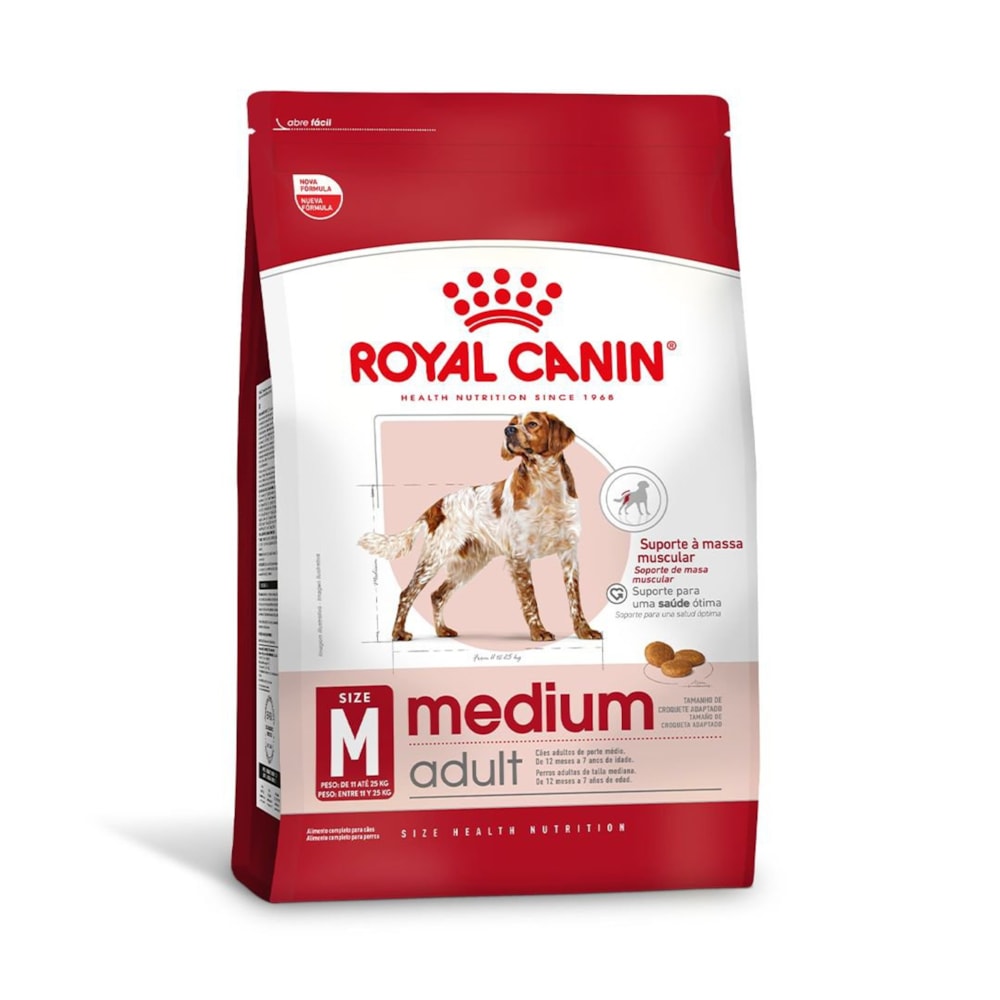 Ração Royal Canin Cães Adultos Medium 12 kg