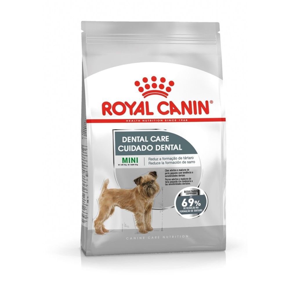 Ração Royal Canin Cuidado Dental para Cães Adultos Porte Mini e Pequenos 2,5kg 
