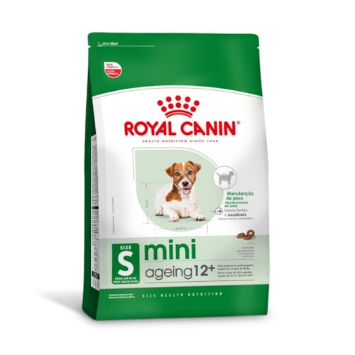 Ração Royal Canin Mini Ageing 12+ Cães Raças Pequenas a Partir 12 Anos 2,5 KG