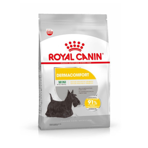 Ração Royal Canin Mini Dermacomfort Cães Com Tendência a Irritações Pele e Coceiras 2,5 KG
