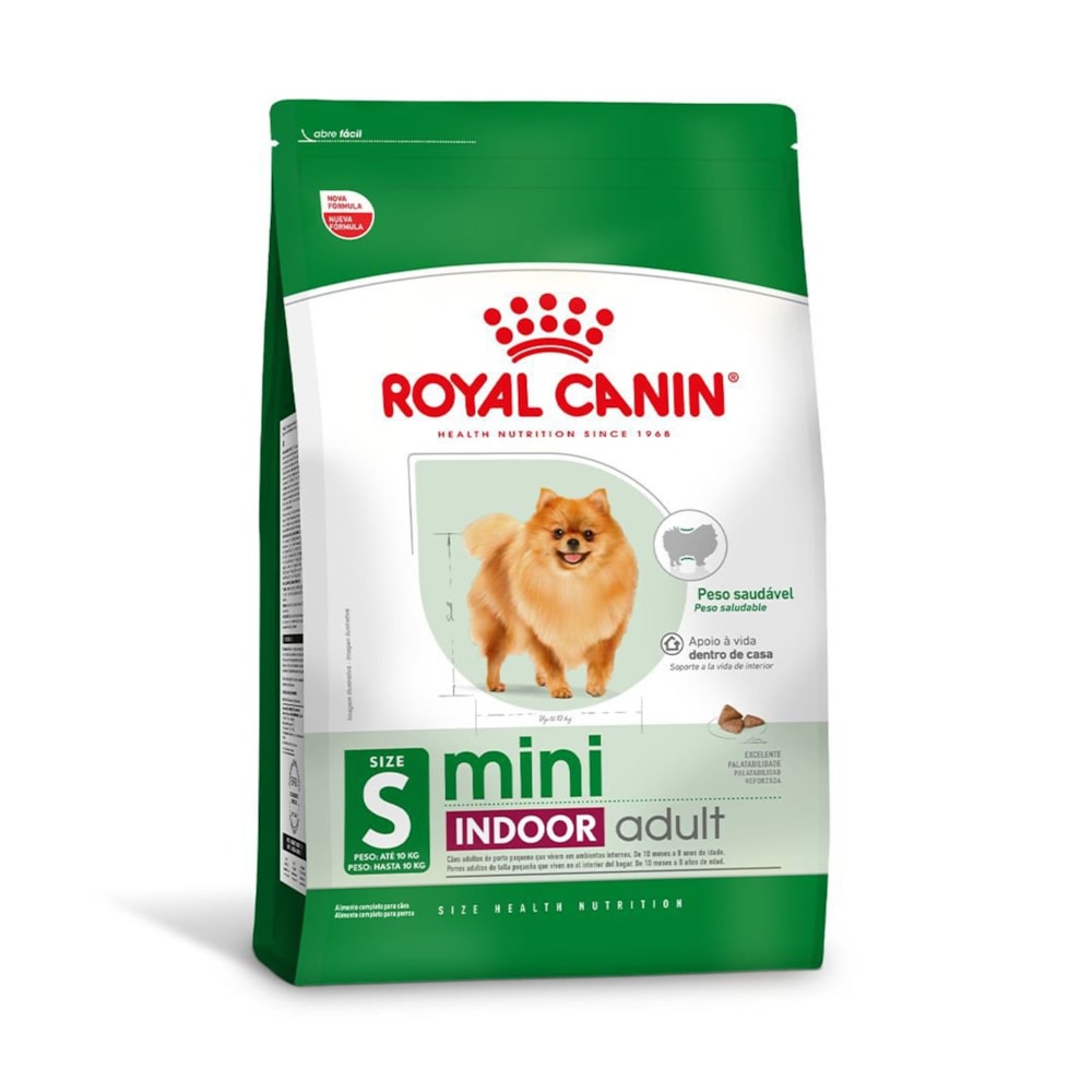 Ração Royal Canin Mini Indoor Adult Cães 10 Meses a 8 Anos Ambientes Internos 1,0 kg